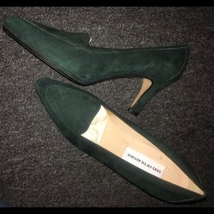 Forest green Suede pumps